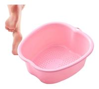 Foot Soaking Bath Basin, Large Plastic Foot Soaking Tub, Foot Massage Sturdy Durable Foot Tub, Pedicure and Massager Tub for at Home Spa (Pink)