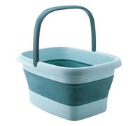 Foot Soaking Bath Basin with Handle Large Capacity Portable Massage Folding Bucket Bathroom Supplies for Feet(Blue)