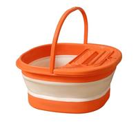 Foot Soaking Bathtub: Foldable Non-Slip Bucket Versatile Foot Soaking Container 39.5 x 34 x 19 cm for Men, Women, Seniors, Travel, Camping, Spa Center, Bedroom, Orange, Consulte la descripción, See