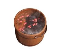 Foot Soaking - Ergonomic Wooden Spa Bucket with Handle, Relaxation Soaking Bowl for Home Wellness Massage, Comfort Relief | For Teens Mother P