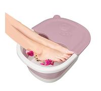 Foot Soaking Tub, Collapsible Bucket for Foot Bath Plastic Wash Bathtub for Feet Massager Pedicure Foot Spa (Roseate)
