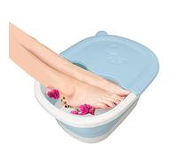 Foot Soaking Tub, Collapsible Bucket for Foot Bath Plastic Wash Bathtub for Feet Massager Pedicure Foot Spa (Blue)