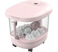 Foot Spa Bath AGER with Heat Bubbles, 6 Shiatsu Aging Balls to Relax Tired Feet, Adjustable Temperature Pedicure Tub for Home Office Use