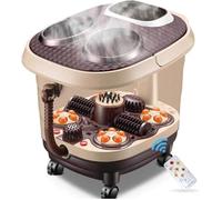 Foot Spa/Bath AGER with Heat Bubbles Function, 2 Aging Rollers and 4 Motorized Age Balls, Pedicure for Tired Feet Stress Relief Help Sleep Home Use