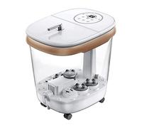 Foot Spa Bath Massager with Fast Heating,Motorized Shiatsu Massage Balls 4 Maize Rollers, Time Temper Control,Led Display, Feet Stress Relief at Home Office/White