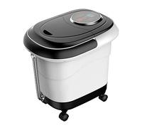 Foot Spa Bath Massager with Fast Heating,Time-Settable Digital Temp Touch Control Foot Soaker,4 Maize Massage Rollers,Feet Stress Relief at Home Office/Brown