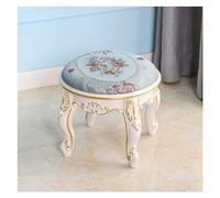 Foot Stool Foot Stool Round Footstool Dressing Stool Shoe Change Stool Wooden Leg Foot Stools Footstools for Living Room for The Bedroom, Orchid gold-32x