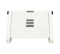 Foot Stool Footstool Rest Under Desk Accessories White Footrest with Massage Surface, Stool, Adjustable Height, 42x31x19cm, for Home and Office