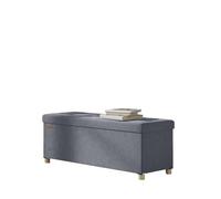Foot Stool Storage Ottoman, 38 X 110 40.0 Cm, Folding Bench with Lid, Footstool, Footrest, 112 L