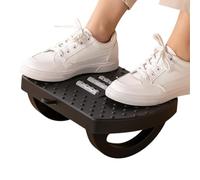 Foot Stool Under Desk, Ergonomic Footrest with Roller Massage, 180° Rocking Adjustable, Comfortable Foot Stool for Home, Travel, Black, Pp Material 33x23.5x12cm