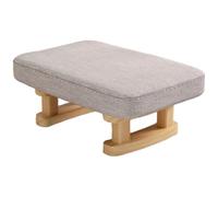 Foot Stools Ottoman, 16x12x7 Inch Ottoman Foot Rest with Removable Padded Seat, Non Slip Small Footstool with Wooden Legs for Couch, Living Room, Bedroom, Entryway Stools