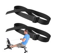 Foot Strap for Elliptical Trainer, Pedal Straps for Leg Trainer, 2 x Rowing Machine Pedal Attachment Foot Straps, Under The Desk Leg Trainer Parts Gym Foot Strap for Cable Machine