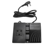 Foot Switch, 10A Foot Operated Pedal Controller with Socket, 6.56ft Cable, Power Switch Woodworking Machine Control Pressure Control Foot Switch (UK Plug)