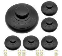Foot Switch Lamp Cord Switch with Push Button Self-Locking for 2 or 3 Core Cable Floor Lights and Small Appliances or Lamps Light Switch Black Pack of 6