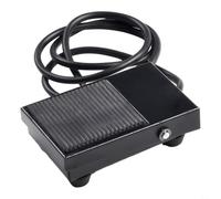Foot Switch Metal 10 A 250 V Tread Stable Iron Foot Pedal Switch 10 A IP62 Protection Step Switch Industrial Non-Slip Design Foot Button 10 A with 1 m Cable Self-Resetting Momentary Foot Switch 250 V