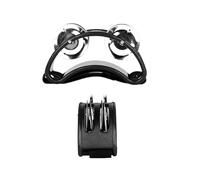 Foot Tambourine Foot Bell Box Drum Tambourine Companion Jingle Percussion Instrument Enlightenment Music Toy Gifts(Foot Bell black)