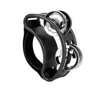 Foot Tambourine Percussion, Foot Tambourine Multicolor Portable Metal Jingle Bell Drum Percussion Instrument(Black)