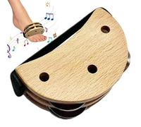 Foot Tambourine | Portable Foot Tambourine Percussion,Musical Instrument with Elastic Strap, Foot Percussion Shakers with Metal Jingle Bell for Guitar and Drum