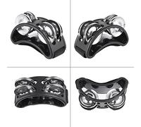 Foot Tambourine with -Plated Metal Jingle Bell, Ideal for Acoustic Sets and Jam Sessions, Compact and Lightweight Design, Shaking Your Foot for Bright and Melodious Plink Comes