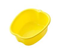 Foot Tub Large Plastic Portable Foot Bath SPA Basin for Toe Nails and Ankles Yellow, 37.3 x 33 x 15 cm