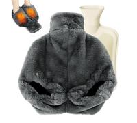 Foot Warmer,2L Heated Feet Warmer with Removeable & Washable Plush Cover Warm in Winter for Feet Pain Relief,Women and Men,Non Electric Heated Foot Warmers for Home,Office,Size 35 to 45 (with Heel)