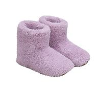 Foot Warmer Boots USB Heating Pad for Pain Relief Fast Heating Thermal Shoes Anti-Slip Sole Electric Heated Feet Warmers Slippers for Women Men (Pink/Women 2.5-5.5)
