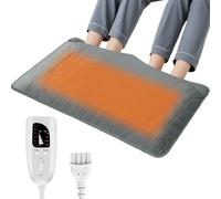 Foot Warmer Electric, Afenau 30‘ x 16’ Electric Foot Warmer with 6 Heating Settings 4 Timers, Machine Washable Feet Warmers for Women Men, Ultra Soft Foot Heater Warmer for Home Use (Gray)