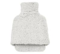 Foot Warmer Slipper Hot Water Bottle Thick Sherpa Fleece Cover - Light Grey