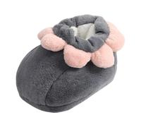 Foot Warmer Soft Portable Plush Winter Warm Shoe for Dorm Bedroom Study Room Gray Grey 35x30x25 cm