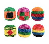 Footbag Ball Set, Knitted Juggling Toy, 1.97×1.97 Inches Outdoor Game with Grip, Hand Made Accessory, Play Aid with Easy Use, Home Accessories for Adults Men Women Garden Backyard Park Beach Travels