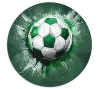 Football 1000 Piece Round Jigsaw Puzzles Creative Hard Challenging Games for Adults And Kids 1000pcs (67.5x67.5cm)