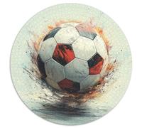 Football 1000 Piece Round Puzzles for Kids And Adults Gift for Family Colorful for Impossible for Creative for Teenagers And Adults 1000pcs (67.5x67.5cm)