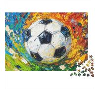 Football 1000 Piece Wooden Puzzle for Adults & Teens - Difficult Wildlife Jigsaw Game, Relaxing Therapy, Unique Wall Art Decor, Gift Idea 1000pcs (75x50cm)