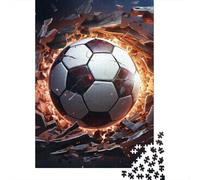 Football 1000 Pieces Jigsaw Puzzles for Adults Creative Rectangular Jigsaw Wooden Puzzles Game Brain Teasers Toy 1000pcs (75x50cm)