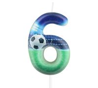 Football 6th Birthday Candles for Cake,6th Birthday Decorations for Boy,Soccer Number 6 Candle for Football Themed Party Decorations,Soccer Candles for Boys Men Ball Party Celebration Supplie