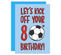 Football 80th Birthday Card, Premiere League Card, Card for Dad, Card for Grandad, For Uncle, World Cup Card, Funny Soccer Card, Football Milestone A6 Card (80th)