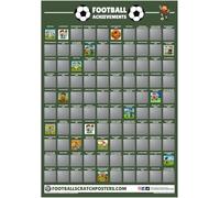 Football Achievements Scratch Poster for Boys | 100 Scratch-Off Achievements | Interactive A2 Football Gift for Boys