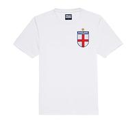 Football Adults Personalised Embroidered England Classic Vintage Style in Arctic White Short Sleeves Best Gift for Unisex Adults (XXL)