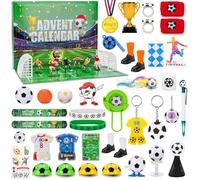 Football Advent Calendar 2025, 24 Days Christmas Countdown Gifts for Boys Girls Advent Calendar with Football Accessories Christmas Stocking Stuffers Gift World Football Gifts for Football Fans