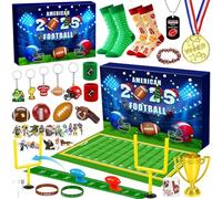Football Advent Calendar 2025 for Kids - 24 Days of American Football-Themed Party Favors with Football Field,for Teen Boys Girls Teenagers Baseball Football Christmas Countdown Gifts