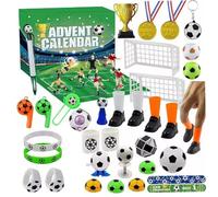 Football Advent Calendar, 24 Days Sports Christmas Countdown Calendar with Football Field, for Boys Party Favors, Surprise Soccer Toys