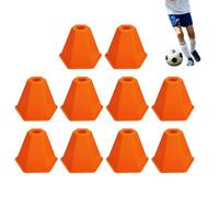 Football Agility Markers - 5.12 Inch PE Stackable, High Visibility Practice Gear Athletic Speed Obstacles | Basketball Control, Physical Education Class, Pet Training, Field Boundary Demarcation