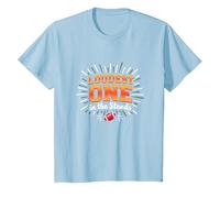 Football and Cheer Mom: Loudest One in The Stands T-Shirt, Kids, Baby Blue, 3 Years