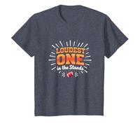 Football and Cheer Mom: Loudest One in The Stands T-Shirt, Kids, Heather Blue, 3 Years