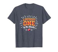 Football and Cheer Mom: Loudest One in The Stands T-Shirt, Men, Heather Blue, XL