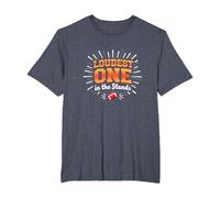 Football and Cheer Mom: Loudest One in The Stands T-Shirt, Men's Big and Tall, Heather Blue, 3X Tall