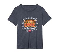 Football and Cheer Mom: Loudest One in The Stands T-Shirt, Women's Plus, Heather Blue, 5X