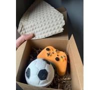 Football and Controller Bath Bomb in a Box - Handmade and Hand Painted in UK