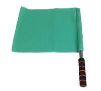 Football Assistant Flag Stainless Steel Pole Red Green | Nylon anti-slip flag, 46cm pole length, lightweight 70g design, red green yellow white options(Green)