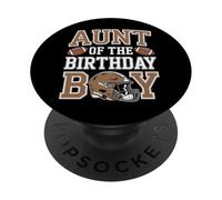 Football Aunt Of The Birthday Boy Matching Family PopSockets Adhesive PopGrip